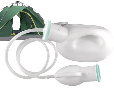 Bouteille Pipi Pour Urinoir Unisexe, Bouteille Urinoir Portable, Bouteilles D'Voyage Pour Femmes, Urinoir Portable Universel De 2000 ML, Urinoirs Camping Voyage Avec Couvercles, Blanc Avec Tube