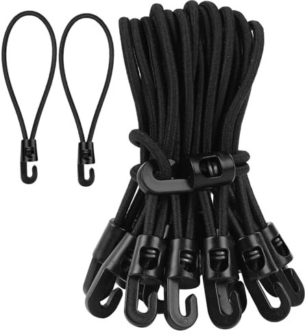 JULMELON Spanngummi Mit Haken, 20 Stück Expander 10 cm Multifunktional Planenspanner Gummispanner für Planen Zelt Net Camping