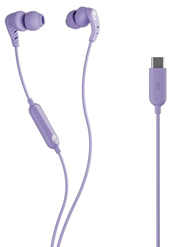 Skullcandy USB-C In-Ear Earphones with Cable and Microphone, Compatible with Android and Computer Preppy Summer Resort