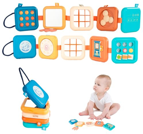 Baby Spielzeug Busy Board - Motorikspielzeug Geschenk Kleinkinder Jungen Mädchen, Sensorik Spielzeug Baby Kleinkind, Montessori Flugzeug Beschäftigung, Activity Cube, Ideales Reisespielzeug