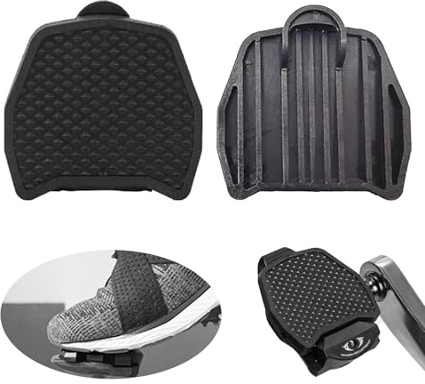 1 Paar Pedalplatten kompatibel mit Shimano SPD-SL, Klickpedale Adapter zur Flachpedal Umwandlung, rutschfest und Leichtgewichtig
