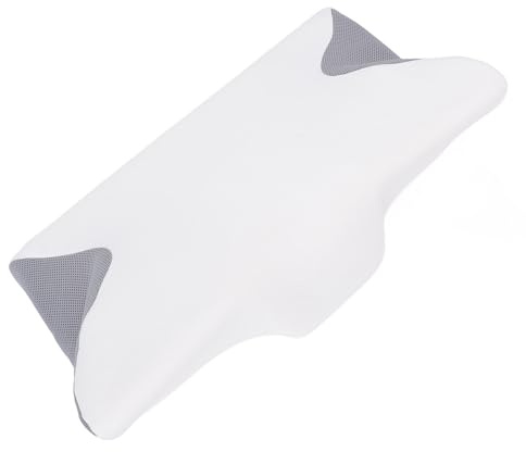 Naroote Almohada Cervical en el Cuello, una Cómoda Almohada de Memoria de Espuma para Dormir la Lenta Forma de Mariposa Lenta para la Cama (Gran tamaño (24x18.5cm / 9.4x7.3in))