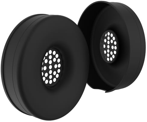 ‌Silikon Ohrpolster-Schutz Abdeckungen für Beats Solo 4, Waschbare Schweißschutz-Kissen Kompatibel mit Beats Solo 4 & Solo 3 kabellose On-Ear-Kopfhörer, Schutzpolster für Solo 4 (Schwarz)