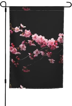 Piccole bandiere giapponesi con stampa di fiori di ciliegio per cortile giardino bandiera spessa per portici prati resistenti allo sbiadimento