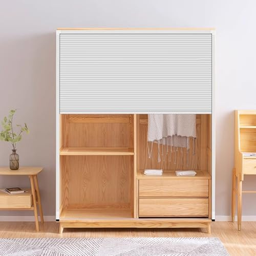 Teleskop-Falttüren Anpassbare faltbare Schranktüren, Kleine versenkbare Tür für Kleiderschrank/Schuhschrank, Lochfreie Installation Plissee-Falttür für platzsparende Nutzung(70x70cm/27.6x27.6in)