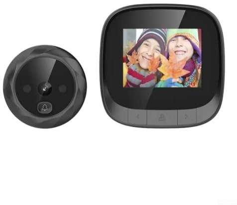 Zilimontt 6.1 cm LCD Türspion Kamera mit Infrarot 90 Grad Weitwinkelobjektiv Eingebauter zyklischer Speicher für Türen 35-110mm Dicke Schwarz