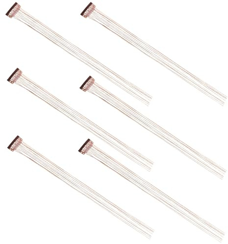jojofuny 6pcs Coffee Color Hair Tinsel Extensions Sparkling Glitter Strands Hair Decoration Clips for Women Party Highlights
