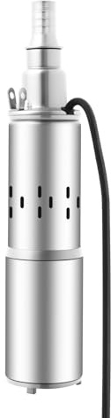 12V/24V Edelstahl Solar-Tauchpump Leise Tiefbrunnenpumpe 25L/min max. Förderhöhe 30m,Ø78mm Sandverträgliche Rohrpumpe Brunnenpumpe Solar Wasserpumpe für Brunnen (12V 180W)