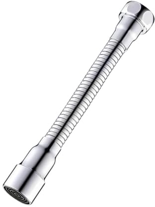 Extensor De Grifo De Cocina Flexible De 14 Cm, Extensor Grifo Cocina, Accesorio Giratorio 360° Con 2 Modos De Flujo De Agua – Aireador Y Alargador De Grifo Para Ahorro De Agua, Fácil De Instalar