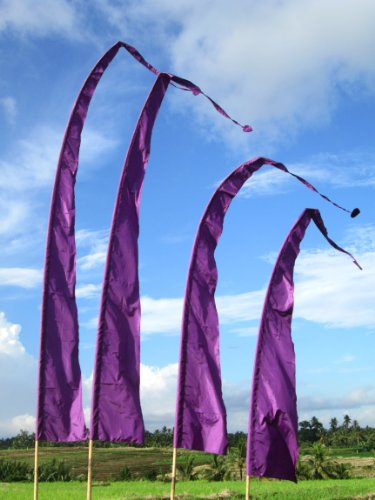 Bali-Fahne, Polyester, violett, 5 Meter