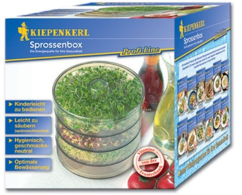 Kiepenkerl Sprossenbox - 4-teilig, spuelmaschinenfest, geschmacksneutral, 18 cm hoch, 18 cm Durchmesser, indoor, Garten