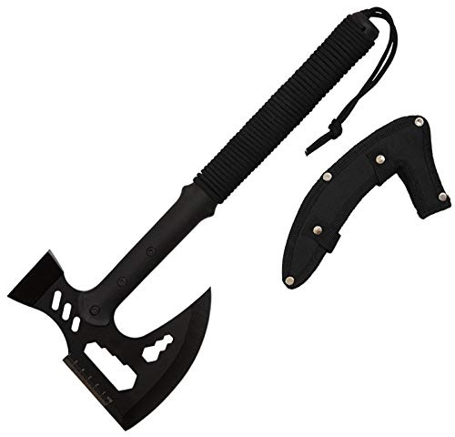 Wartech XBK04 Buckshot Tactical Multi Tool Hammer Axe with Paracord Handle, 17, Black