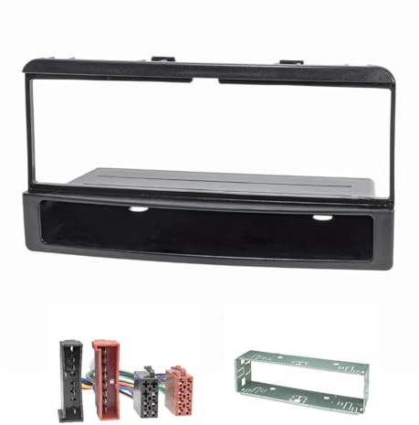 tomzz Audio 2415-025 Radioblende Set kompatibel mit Ford Focus Fiesta Escort Cougar Puma Mondeo Transit mit Ablagefach Radioadapter ISO Einbauschacht
