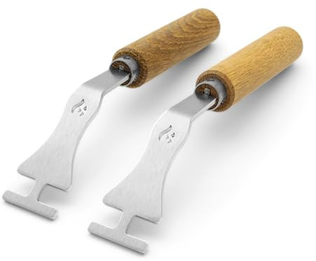 Grillrost.com Das Original Universal-Griffe | Grillrostheber aus Edelstahl | abnehmbar - robust für alle Grillroste (Stäbe von vorne nach hinten)