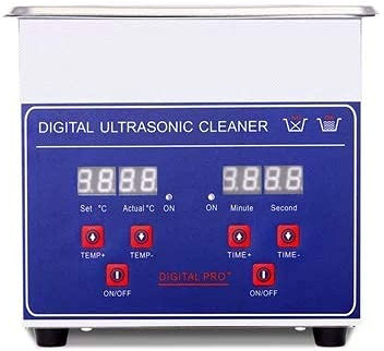 CGOLDENWALL Small Digital Ultrasonic Cleaner Heated Cleaner with Digital Timer Watch/Jewelry/Glasses/Dentures Clean Generator Laboratory Cleaning Machine Home/Medical Equipment Cleaner (1.3L,60W)