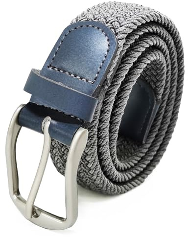 Glamexx24 Unisex Elastischer Gürtel Herren Damen Stretchgürtel Geflochtener Dehnbarer Stoffgürtel, Breite 3.5cm, Länge 90cm bis 155cm
