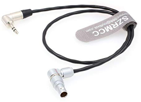 SZRMCC Right Angle 0B 5 Pin to Right Angle 3.5mm Tentacle Sync Zaxcom Timecode Cable for ARRI Alexa Mini/XT Camera Sound Devices