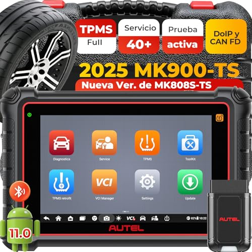Autel MaxiCOM MK900-TS TPMS Scanner, 2024 Bidirektionales OBD2 Diagnosegerät, Upgrade von MX808S-TS/MS906TS, 40+ Service,3000+ Aktive Tests,Alle System-Diagnose,No-IP Eingeschränkte Ver. von MX900TS | Upgrade von MX808S-TS/MS906TS, 40+ Service,3000+ Aktive Tests,Alle System-Diagnose,No-IP Eingeschränkte Ver. von MX900TS