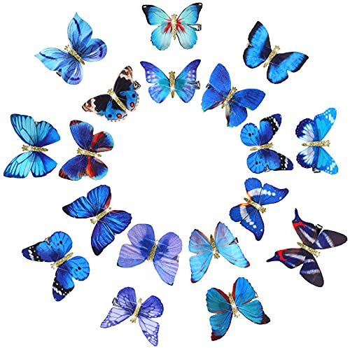 18 Stücke Mädchen Haarspangen Schmetterling Haarnadeln Kleinkind Kind Haarclips Schmetterling Stil Haarspangen Glitzer Haarklammer für Frauen Mädchen Baby Haarschmuck (Eleganter Stil)