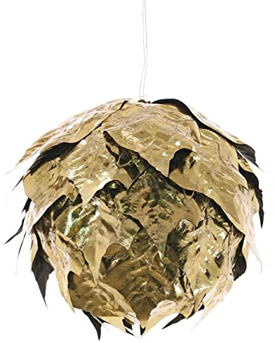 artplants.de Palla di Agrifoglio Artificiale NAMAKA, Oro, Ø15cm