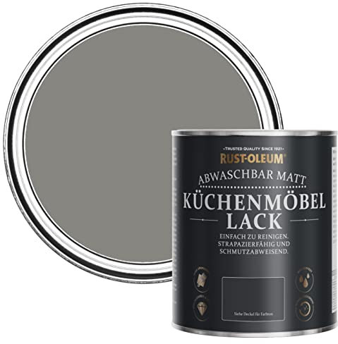 Rust-Oleum abwaschbare Küchenschrankfarbe in grau mit Matt Finish - Beton Grau 750ML