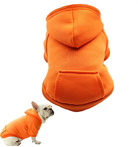 XiXiRan Sweat à Capuche pour Chiens, Pull Vêtements Veste Manteau Jumpsuit, Vêtements Chauds (XXL, Orange)