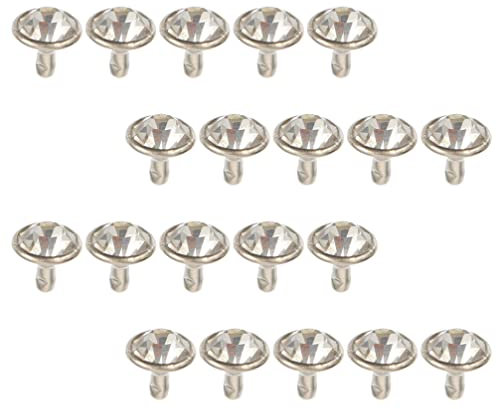 VICASKY 200sätze Kreativen Diamantbesetzten Nieten Für Lederarbeiten Rivets Für Kleidung Taschen Und Accessoires Langlebig Und Rostfrei Verzierungen Für Projekte
