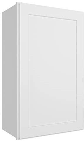 LOVMOR Kitchen Wall Cabinet & Cupboard, Medicine Cabinet,Bathroom Cabinet Wall Mounted with Doors and Shelves, 12 D*18 W*30 H, Shaker White