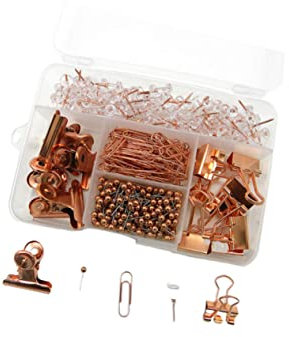Operitacx 500stücke Teiliges Roségold Büroklammern Set Metall Binderclips Langlebig Vielseitig Für Schule Büro Und Zuhause Dekorativ Und Praktisch Für Dokumente Aufbewahrung Und Bastelprojek