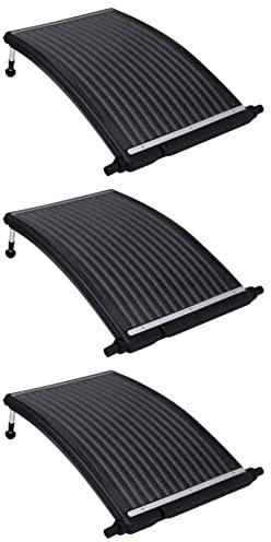 ZEYUAN Gebogene Solar-Heizungen für Pool 3 STK Pool Solarheizung, Poolheizung, Poolzubehhör, Sonnenkollektor, 110x65 cm
