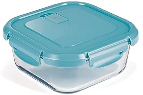 nutrifresh Quadratischer Aufbewahrungsbehälter aus Glas 0,75 l