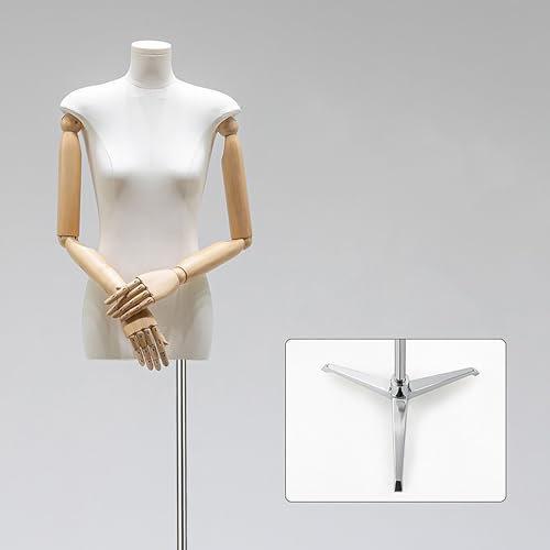 Rozhuhro Weiblich Schaufensterpuppe, Schaufensterpuppe, Schneiderpuppe, Deko Mannequin, Höhenverstellbar Mannequin,E,2