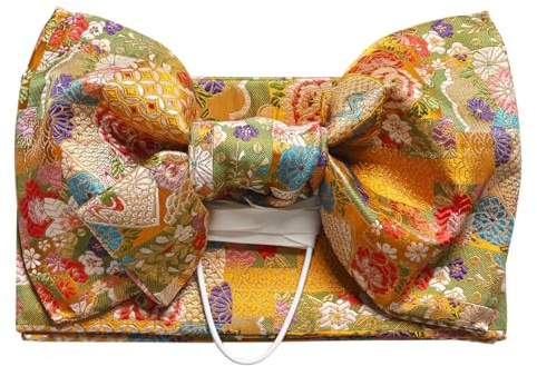 CAMDOM Cintura Obi giapponese tradizionale con fiocco pre-legato Sakura, fascia per kimono Yukata, accessori per vestaglia, One Size