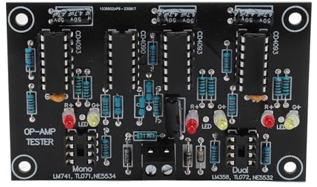 Modulo Test Amplificatore Operazionale, Scheda Amplificatore Operazionale Singola Doppia, Trova Chip a Bassa velocità, Compatibile con LM741 LF356 NE5534 TL071 TL081 OP07