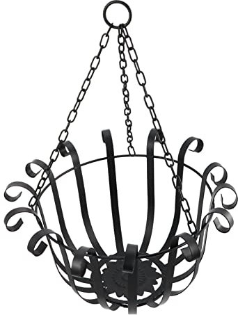 Toddmomy Hängender Korb Hängende Pflanzgefäße Für Den Innenbereich Outdoor-Regal Für Pflanzen Regaldekor Pflanzen Im Freien Türdekoration Blumentopf Zum Aufhängen Grüner Dill Eisen Geländer