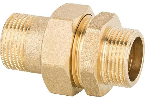 Gewindefitting Messing Verschraubung flachdichtend mit Dichtung DN20 (3/4) AG PN10