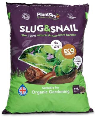 PlantGrow Schneckenbarriere 3 Liter / 10 Liter - Bio-Granulat aus Pflanzen | Haustiersicher & nachhaltig (10 Liter)