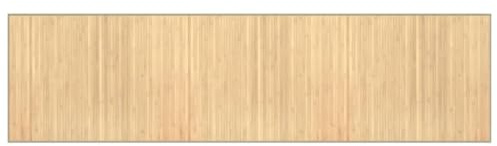 vidaXL Teppich Rechteckig Hell Natur 80x300 cm Bambus