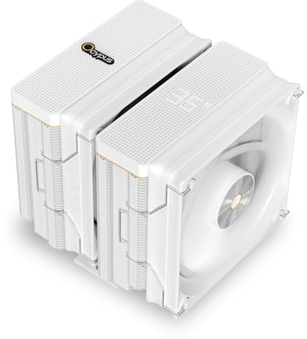Ocypus Iota A62 WH CPU Kühler mit Digitalanzeige,für AMD AM4/AM5,Intel LGA | 6 Kupfer-Heatpipes,120mm PWM Lüfter,FDB Lager,CPU Luftkühler