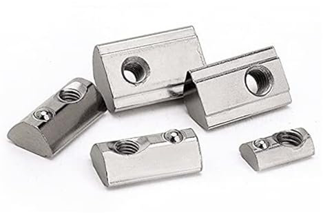 Tuerca deslizante for riel en T, tuerca deslizante en T roscada, tuerca deslizante en T, 50/100 unidades, tuerca de resorte elástica de bola semicircular for perfil de extrusión de aluminio 2020, 3030