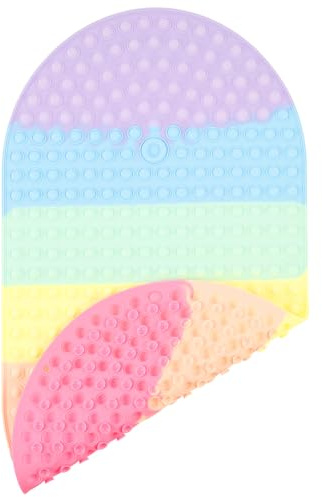 Badewannenmatte rutschfest 69x39cm, Antirutschmatte Badewanne Oval mit Drückbaren Blasen, Saugnapf Unten, Badewannenmatte Silikon Ungiftig Geruchlos Anti Schimmel für Badewanne