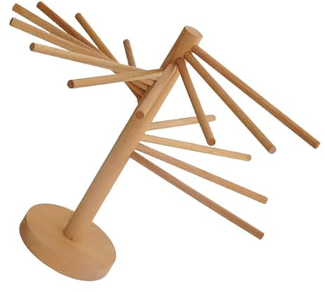 OUNONA Wooden Pasta Drying Rack for Home Use Natural Wood Spaghetti Hanger Stand for Efficient Noodle Drying Stylish Kitchen Accessory for Fresh Pasta Preparation