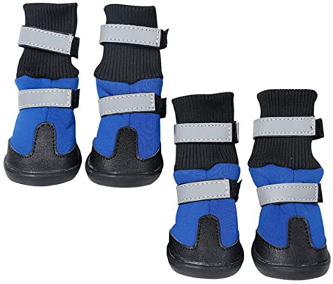 Toddmomy 4stücke Hundeschuhe Für Große Hunde wasserdichte Und rutschfeste Winterstiefel Mit Reflektierenden Für Und Outdoor-aktivitäten