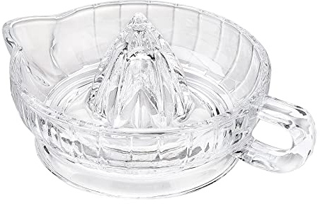 Aramox Exprimidor De Naranjas De Vidrio Spreader de Limón Manual, Exprimidor de Vidrio para Cítricos, Naranjas, Limones, Limas, Jugo Fresco en Segundos, Diseño Moderno, Cristal, Vierte una Boquilla,