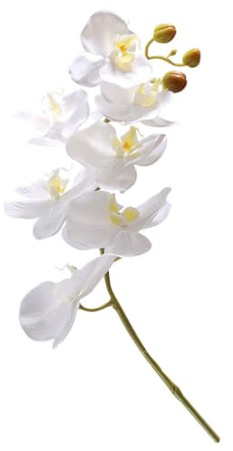 ULTECHNOVO Realistic Artificial Phalaenopsis Orchid Stem Lifelike Faux Flower for Home Office Event Decor for DIY Arrangements Table Centerpieces