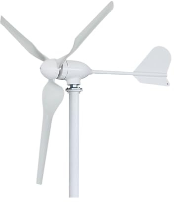 Aerogenerador, Turbina de energía eólica de eje horizontal de 1KW for generador eléctrico doméstico 1000W 12V 24V 48V Molino de viento de energía Turbinas eólicas de arranque de baja velocidad del vie