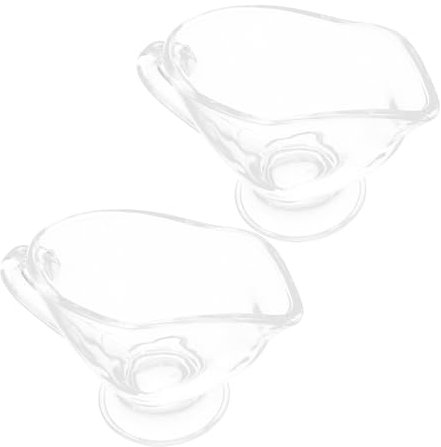 LIFKOME 2pièces Pichet Verre Pour Sauce Et Vinaigrette Cruche Ergonomique Pour Service Facile Polyvalent Pour Maison Restaurant Fête Et Café