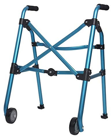 TRTDYFKH Faltbare Gehhilfe aus Aluminium, Gehwagen, Gehgestell mit 2 Rädern