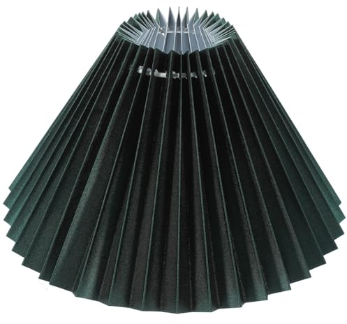 Toddmomy Kleiner Lampenschirm Faltendesign Für E27 Lampenfassung Vintage Stil Grau Grün Für Schlafzimmer Wohnzimmer Tischleuchten Nachttischlampen