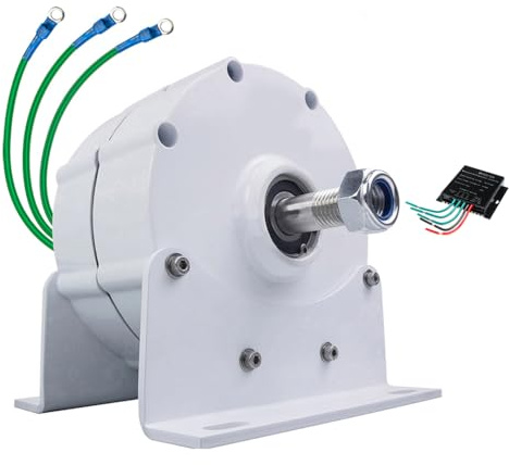 HUIZHITENGDA 20000W Generator 50 Hz 600 U/Min Freier Energiegenerator 12V 24V 48V Permanentmagnetgenerator Für Stromerzeugungssystem Und Windkraftanlage (Mit Sockel)